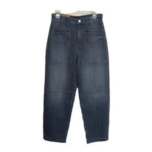 New SAITEX Women's Size 6 Light Grey High Waisted Barrel Jeans Patch Pockets USA